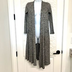 Heathered Grey Long Cardigan